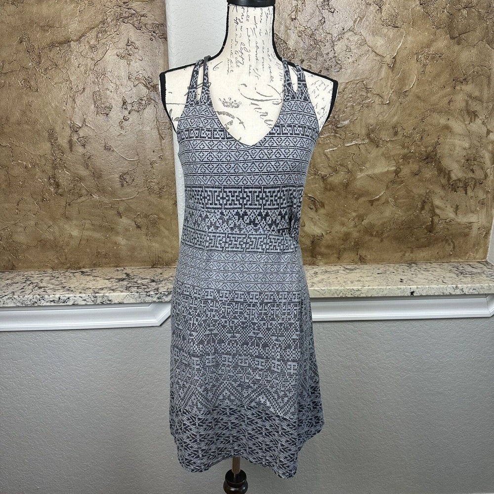 ATHLETA Knotted Nanda Boho Dress Sundress Strappy Twist Waist Gray Size Small S